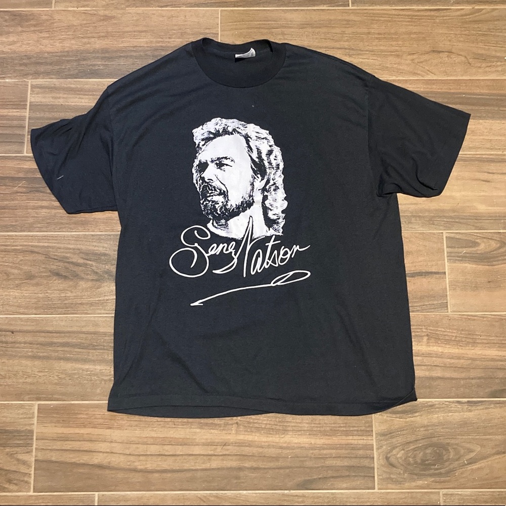 Vintage 80’s Gene Watson Musician Concert Merch Graphic Black T-Shirt XXL